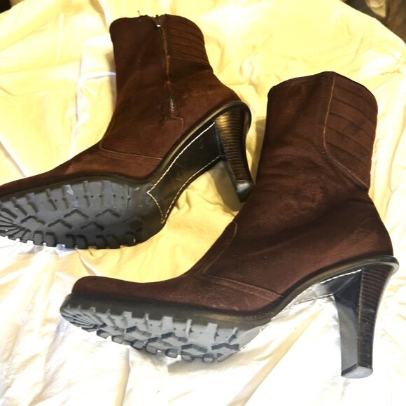 Giani Bernini Raisin Brown Boots Inner Zip Like New size 9.5 - Picture 6 of 11